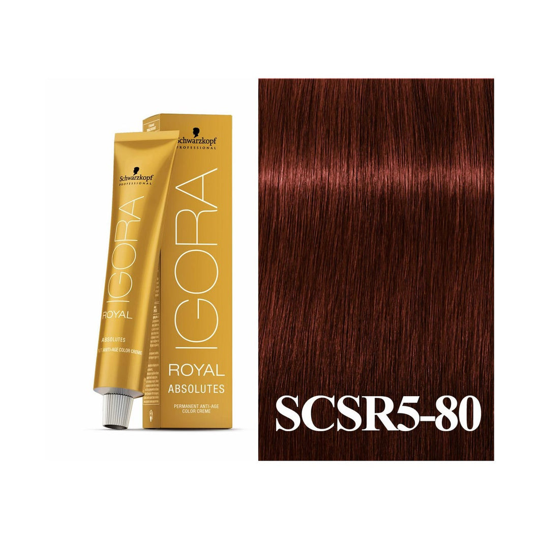 Schwarzkopf Absolute Igora Royal Medium Brown Red/Violet Natural 5-80